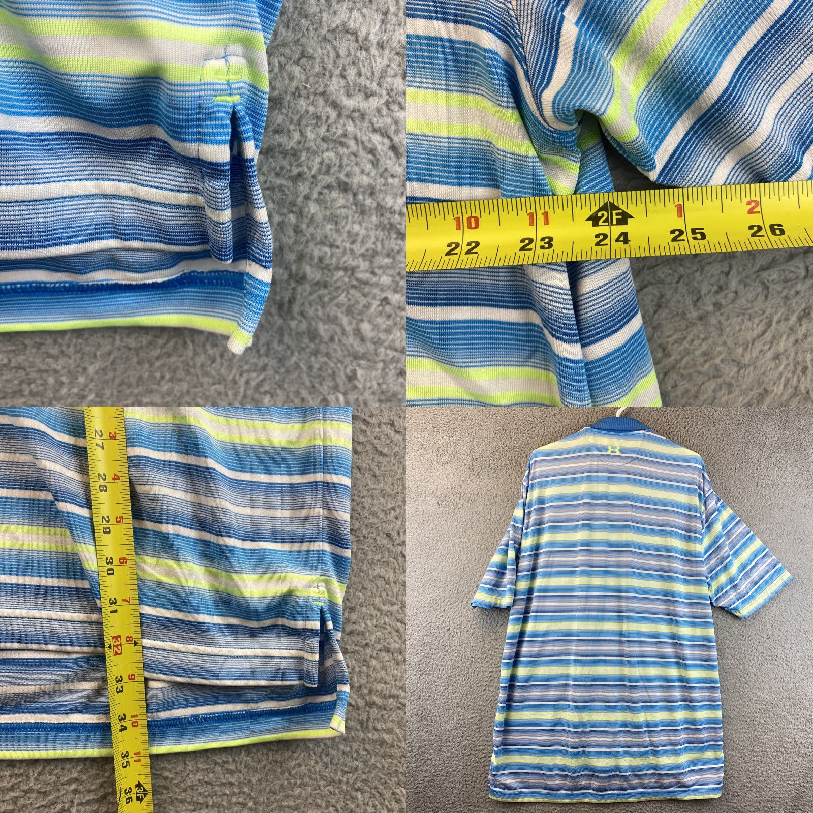 Under Armour Under Armour Golf Short Sleeve Men's Polo Shirt L Large Multicolor Striped Size US L / EU 52-54 / 3 - 8 Thumbnail