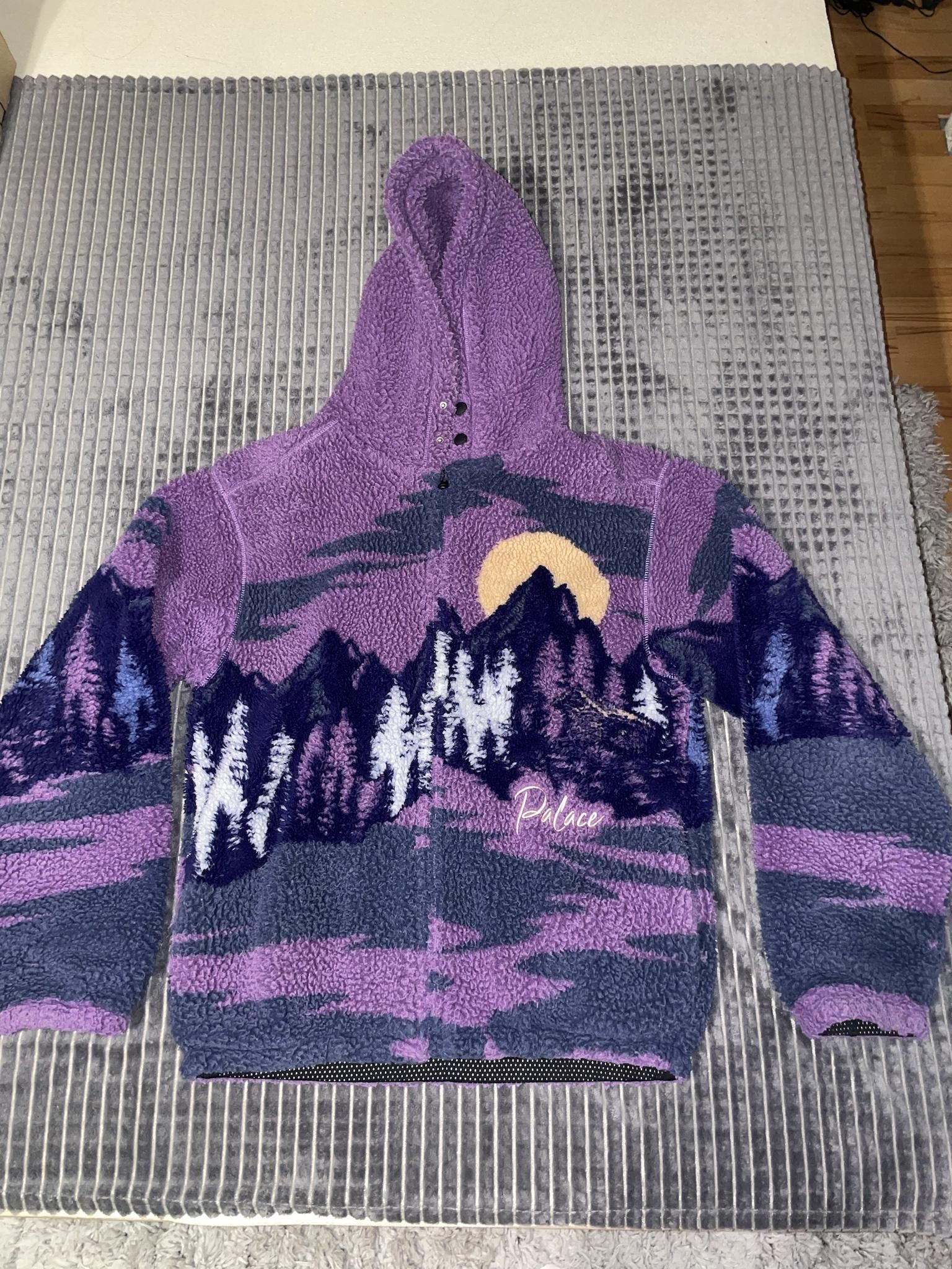 Image of Palace Fleece Jacket Purple, Men's (Size Small)