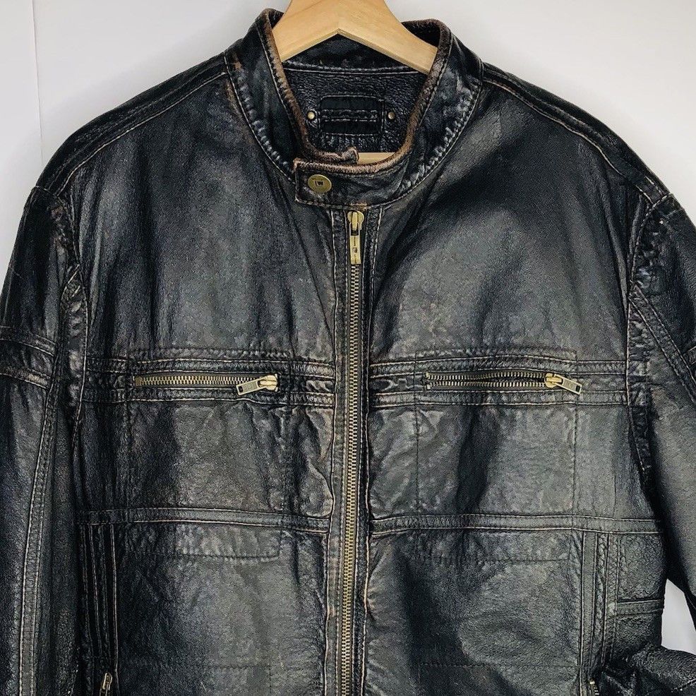Wilsons Leather Wilson's Leather Brown Bomber Jacket Distressed Men Sz L Size US L / EU 52-54 / 3 - 2 Thumbnail