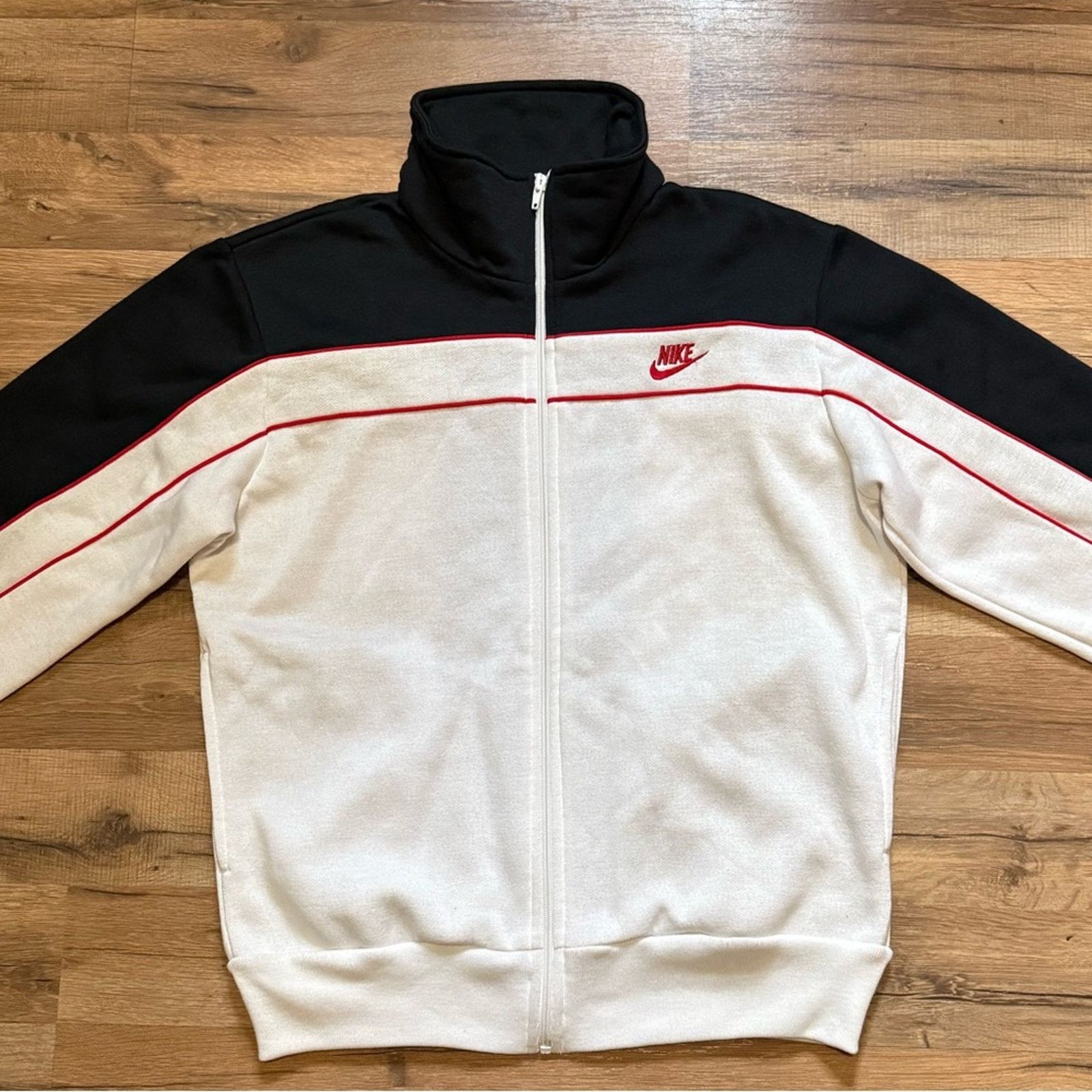 Nike 80s Nike Zip Up Sweatshirt Size US M / EU 48-50 / 2 - 2 Thumbnail