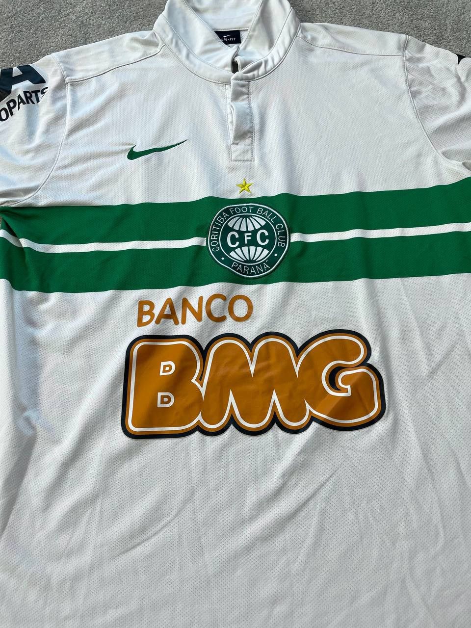 Nike × Vintage Vintage Jersey NMT Nike Authentic CFC Coritiba Big Print 90s Size US L / EU 52-54 / 3 - 3 Thumbnail