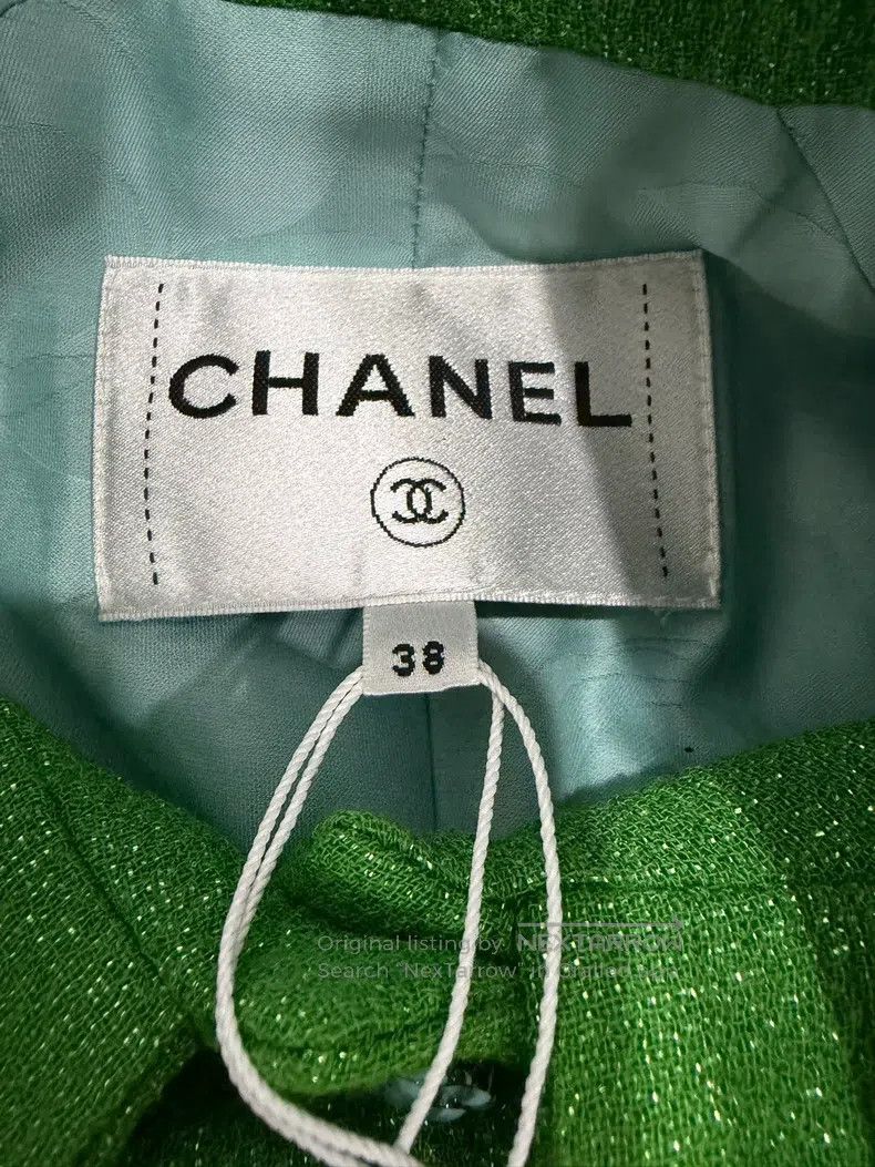 Chanel Chanel Flower button green shirt sleeve jacket Size XS / US 0-2 / IT 36-38 - 3 Thumbnail