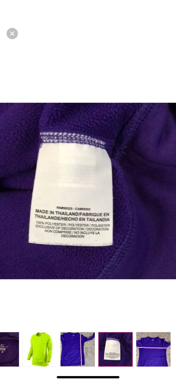 Nike Nike XS therma fit pullover purple crewneck sweatshirt Size XS / US 0-2 / IT 36-38 - 6 Thumbnail