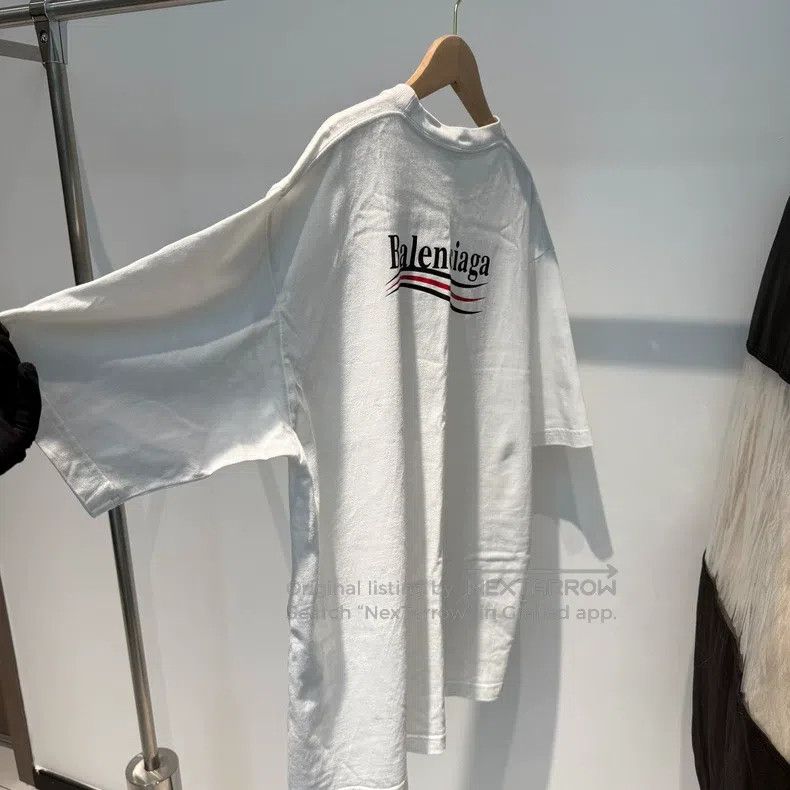 Balenciaga Balenciaga Classic White Coke Wave Logo Short Sleeve T-Shi Size US XS / EU 42 / 0 - 3 Thumbnail