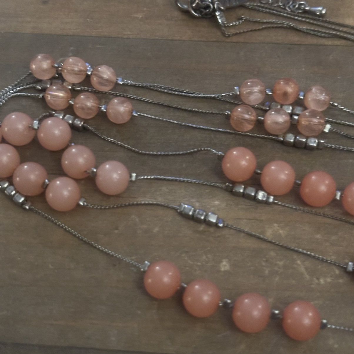 Other NY Collection long layered stationed rose and coral necklace Size ONE SIZE - 4 Thumbnail