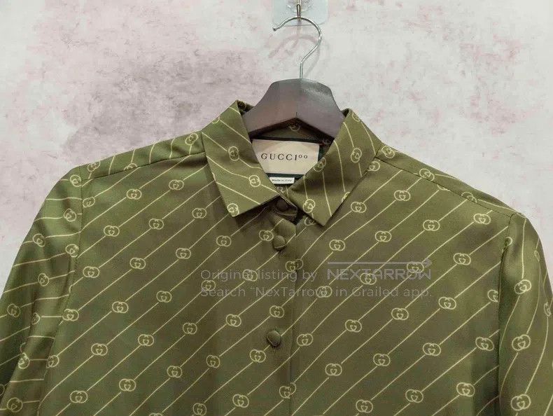 Gucci Gucci 100 Special Series Full Print Long-sleeved Shirt Size XS / US 0-2 / IT 36-38 - 3 Thumbnail