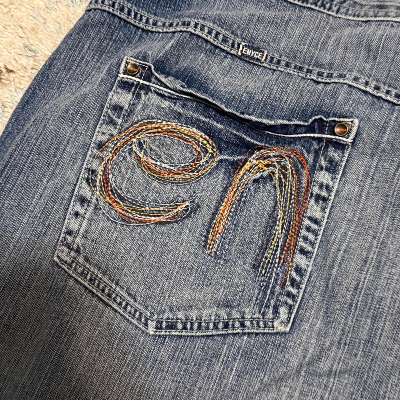 Enyce Vintage ENYCE Baggy Jean Shorts Spellout Size 44 Y2K Size US 44 / EU 60 - 3 Thumbnail