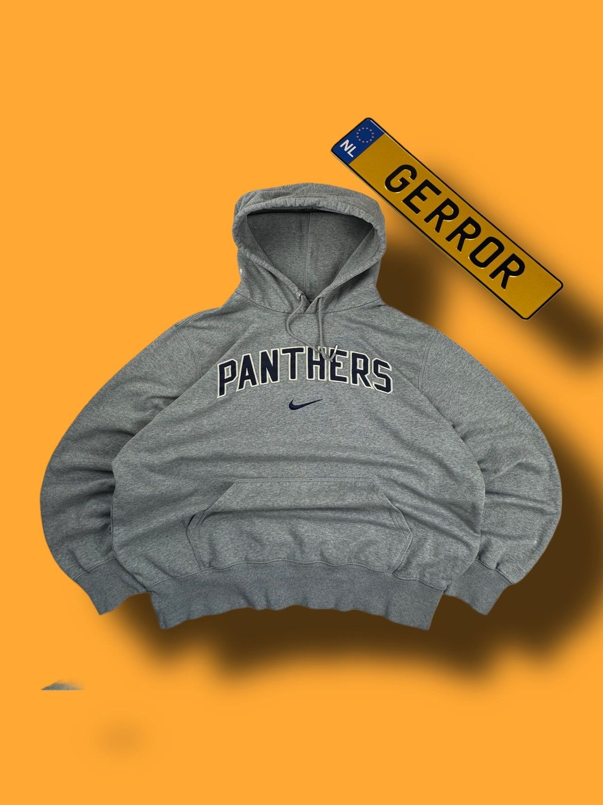 Nike × Vintage NIKE VINTAGE PANTHERS CENTER LOGO OVERSIZE BOXY HOODIE Size US XL / EU 56 / 4 - 1 Thumbnail