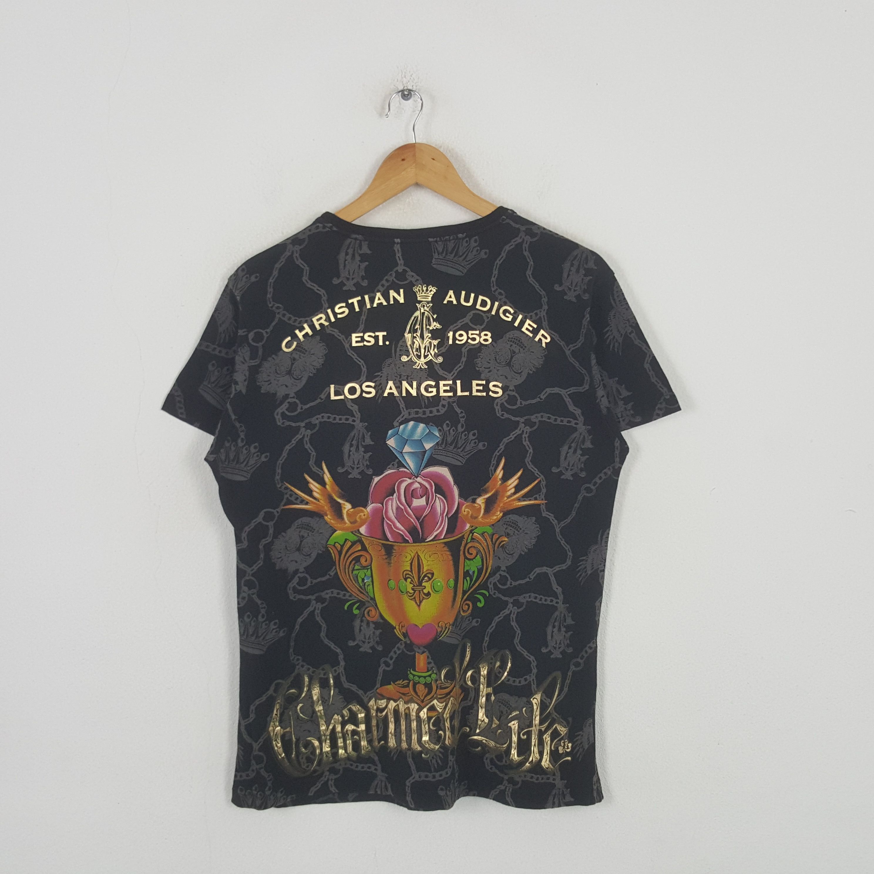 Christian Audigier Vintage Christian Audigear Los Angeles Designer Tshirt RR5 Size US M / EU 48-50 / 2 - 1 Thumbnail