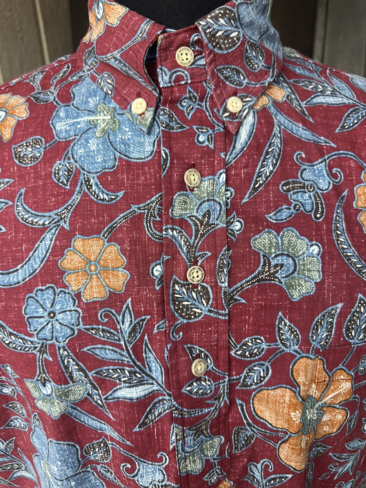 Reyn Spooner Reyn Spooner Red Hawaiian Print 3/4 Button Men's Medium Size US M / EU 48-50 / 2 - 3 Thumbnail