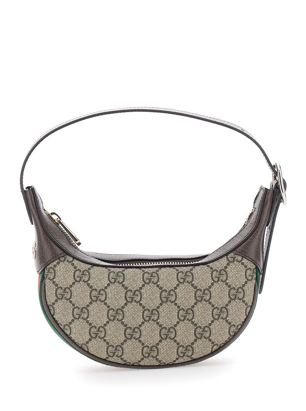 Gucci 'Ophidia Mini ' Beige Tote Bag with GG All-Over Motif and Web Stripe in Fabric Women Size ONE SIZE - 1 Thumbnail