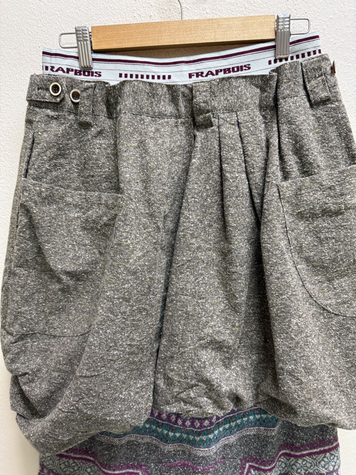 Issey Miyake Frapbois Issey Miyake Layered Balloon Wool Knit Short Pants Size 29" - 16 Thumbnail