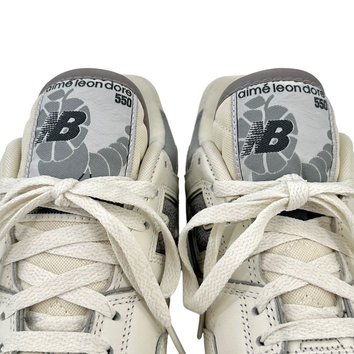 Aime Leon Dore × New Balance ALD 550 White & Gray Lowtop Leather Sneakers Size US 7.5 / EU 40-41 - 6 Thumbnail