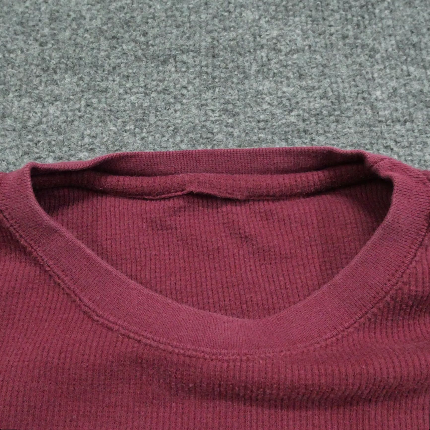 Vintage High School Shirt Mens XL Red Maroon Thermal Grunge Eldon Mustangs Size US XL / EU 56 / 4 - 4 Thumbnail