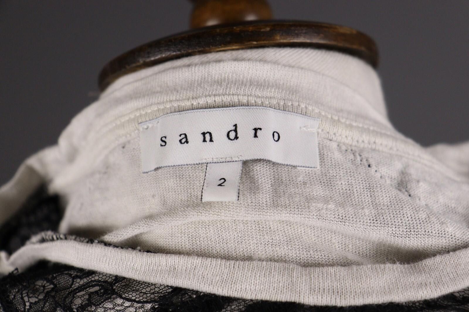 Sandro Sandro Paris Ivory Long Sleeve Top Shirt Size 2 Size S / US 4 / IT 40 - 9 Thumbnail