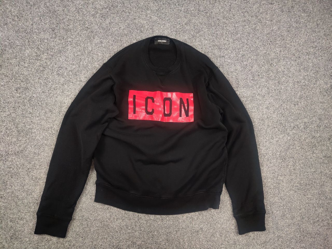 Dsquared2 Dsquared2 Icon Black and Red Box Logo Spellout Sweatshirt Size US L / EU 52-54 / 3 - 9 Thumbnail