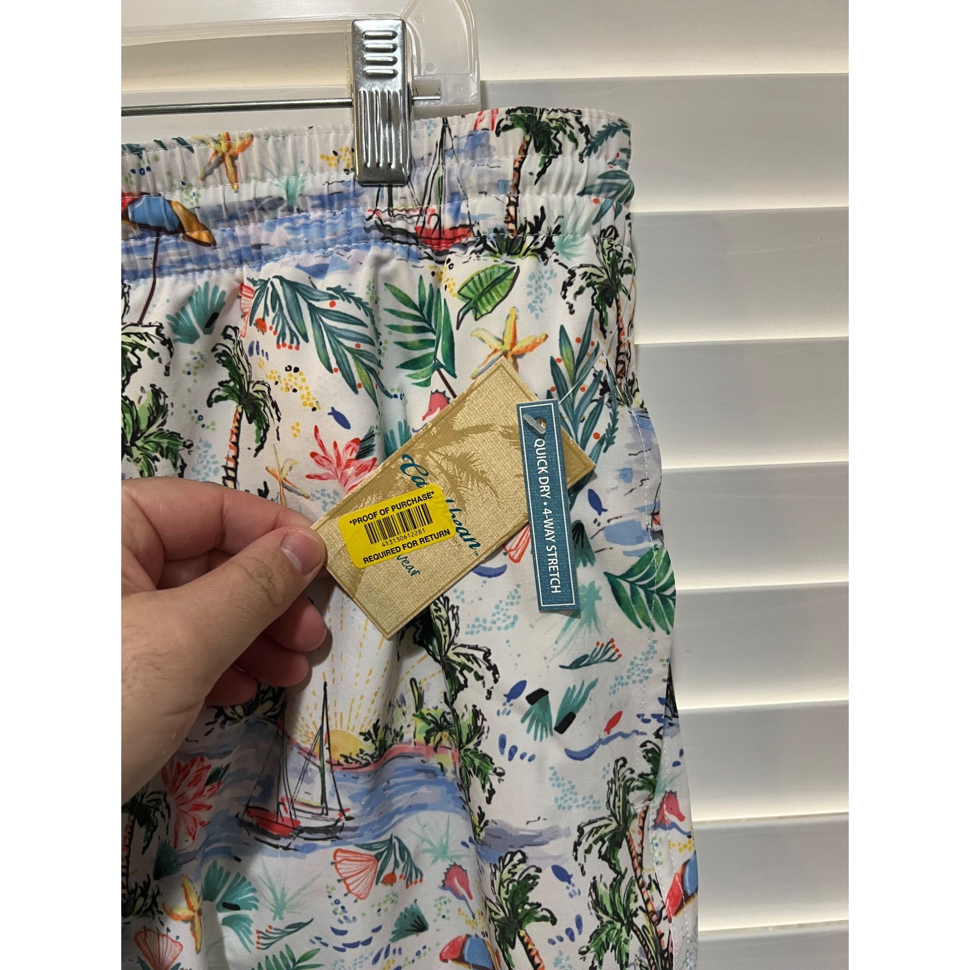 Caribbean Caribbean Mens Swim Shorts - NWT Size XL Size US 38 / EU 54 - 2 Thumbnail
