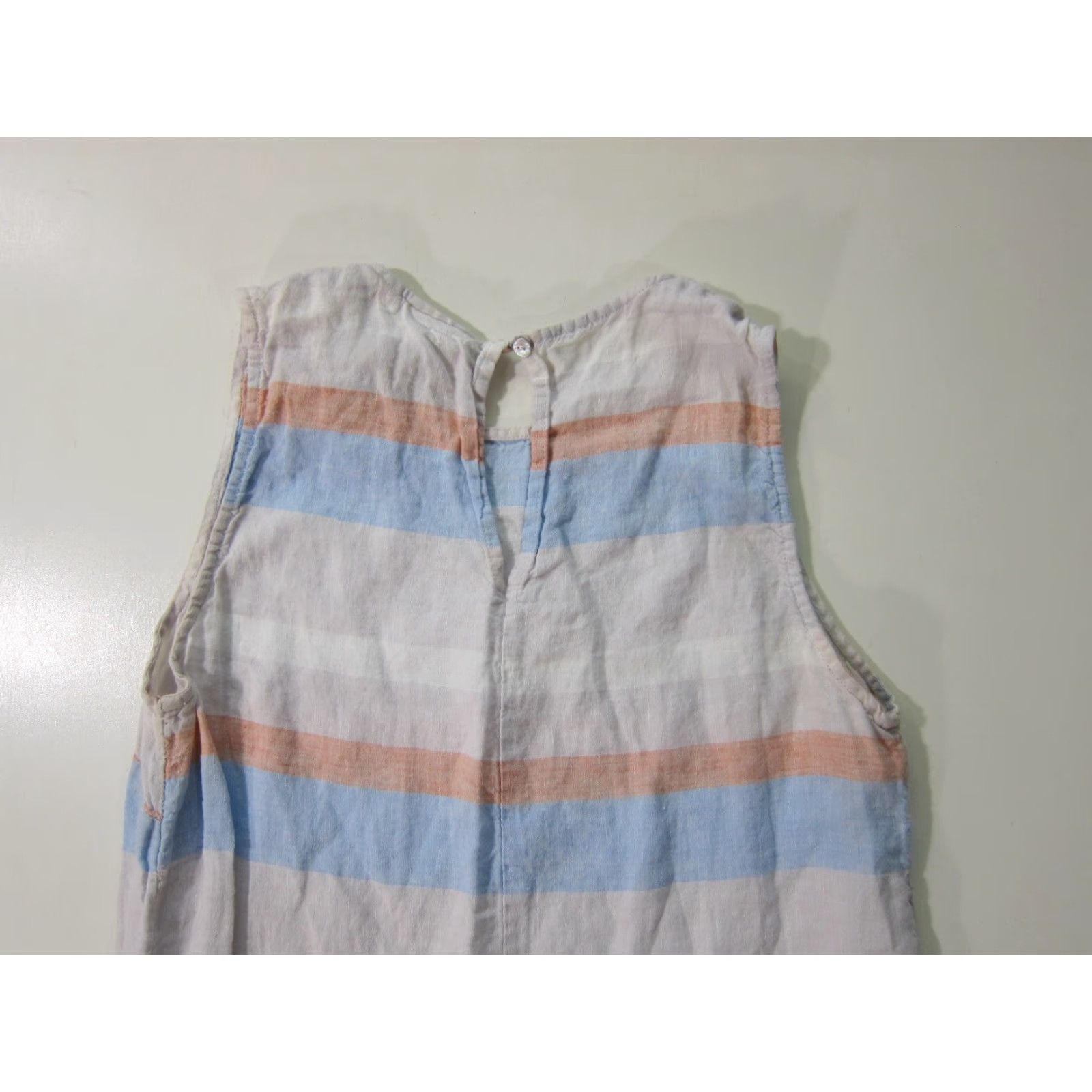 Cynthia Rowley Cynthia Rowley 100% Linen Blue Stripe Sleeveless Tunic Sheath Dress Women 6 Size M / US 6-8 / IT 42-44 - 5 Thumbnail