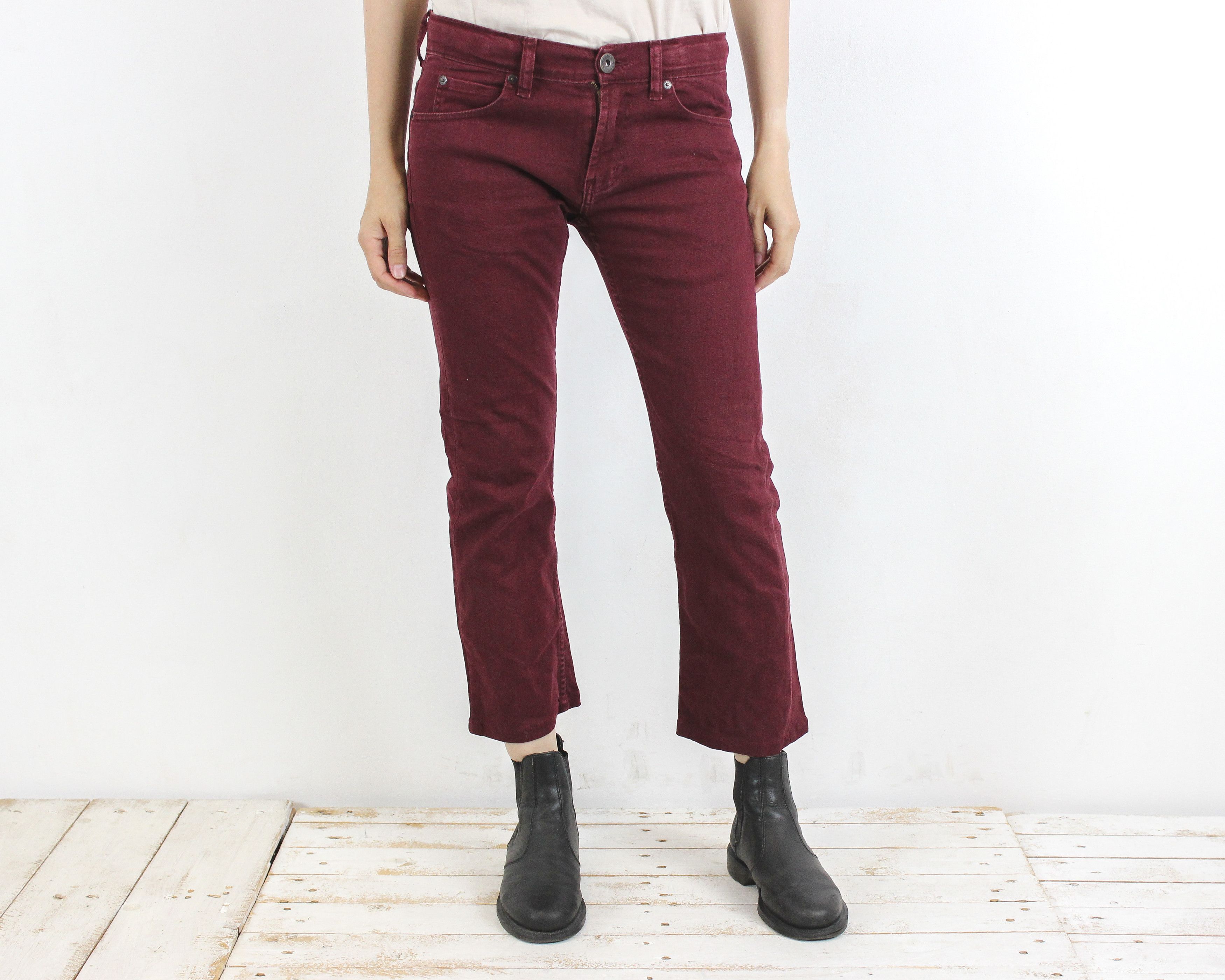 Levi's 511 Denim Jeans Straight Trousers Regular Pants Burgundy Size 28" / US 6 / IT 42 - 2 Thumbnail