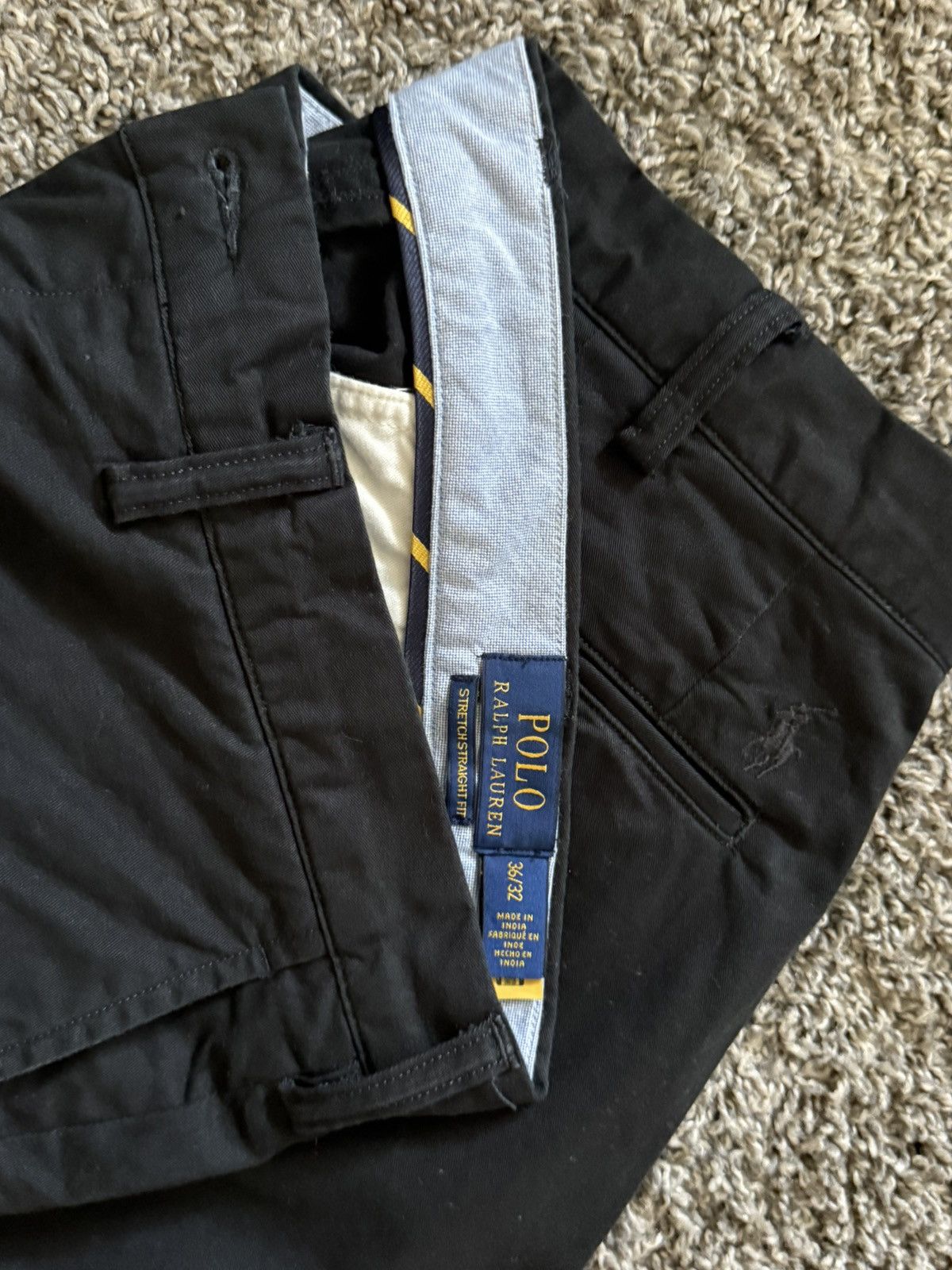 Polo Ralph Lauren Ralph Lauren Stretch Straight Fit Chino Pants–Black- 36x32 Size US 36 / EU 52 - 8 Thumbnail