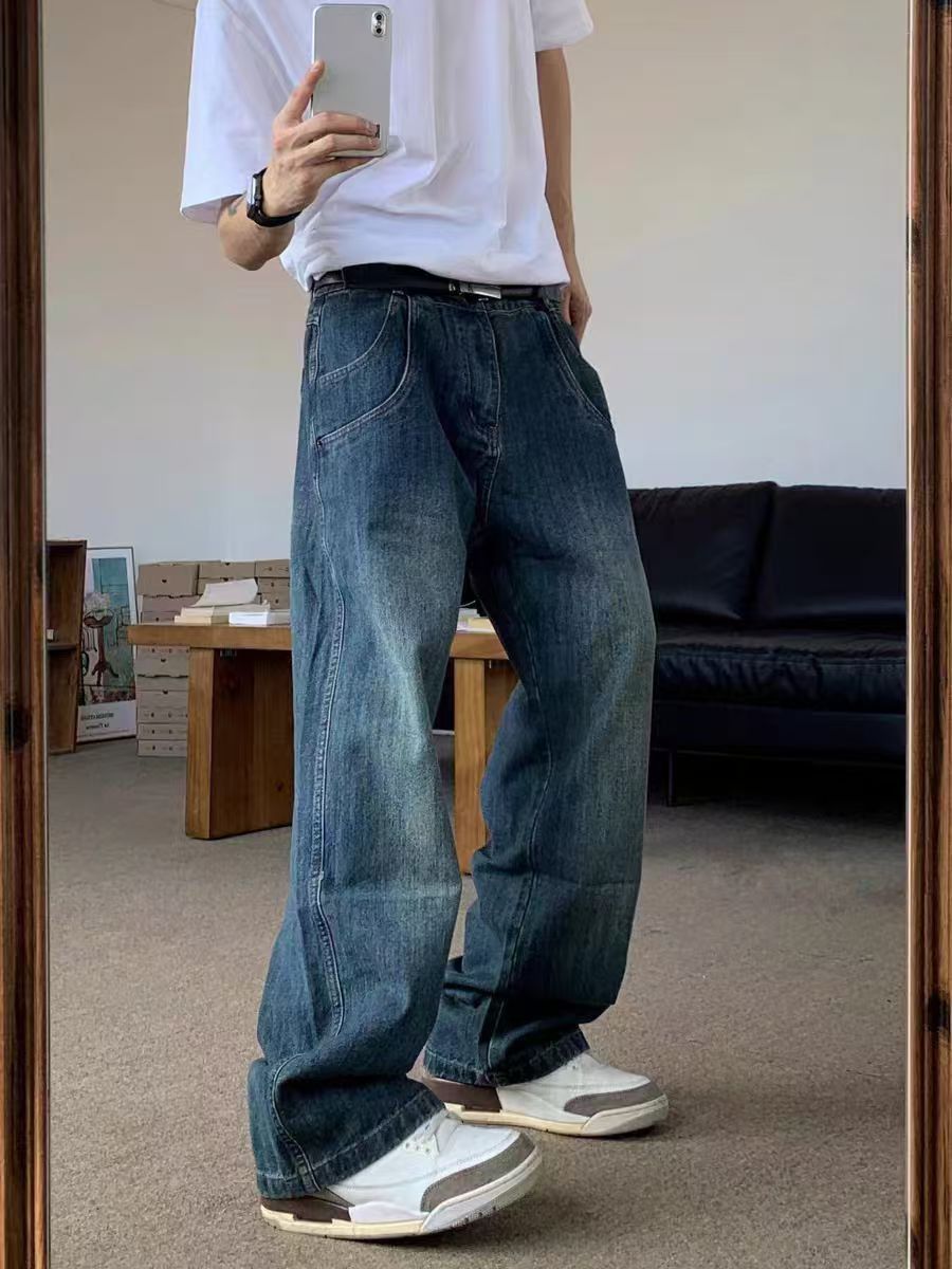 Japanese Brand × Jean High street vintage minimalist baggy straight leg jeans Size US 34 / EU 50 - 1 Thumbnail