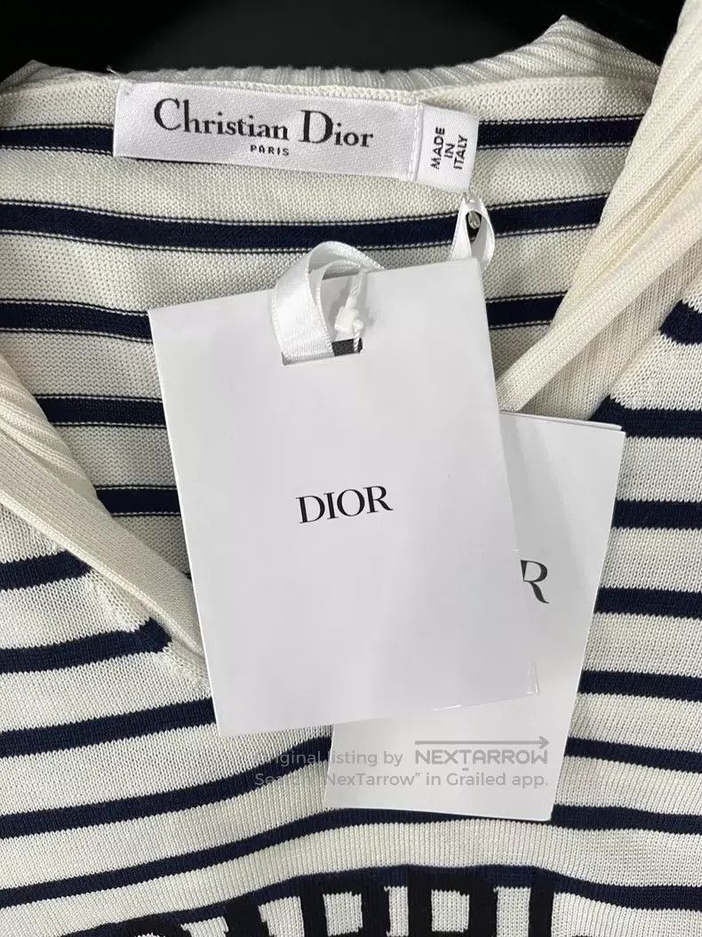 Dior Dior Navy collar striped knitwear sweater Size XXS / US 00 / IT 34 - 3 Thumbnail