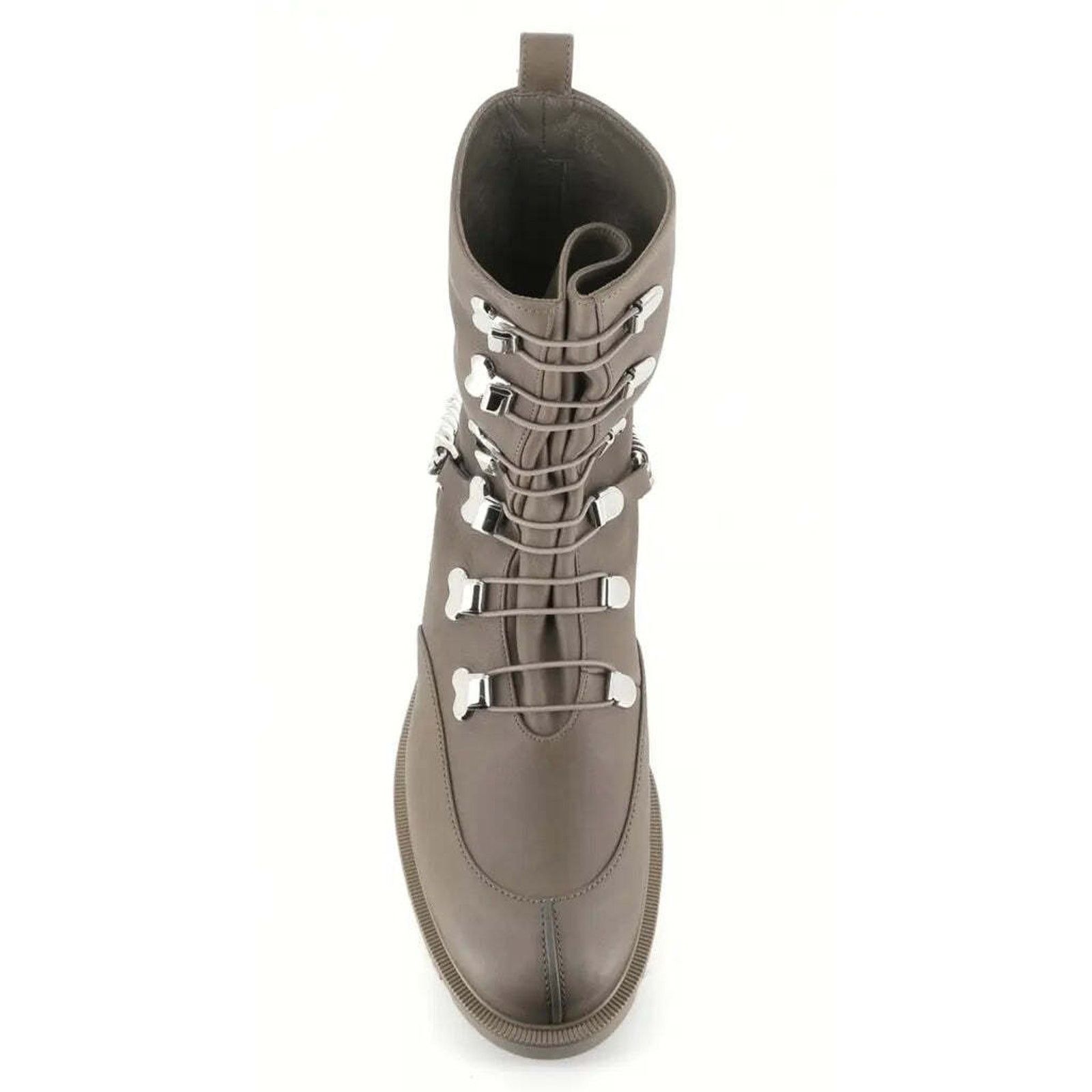 Christian Louboutin Christian Louboutin Horse Flat Silex Grey Leather Combat Size US 6 / IT 36 - 7 Thumbnail