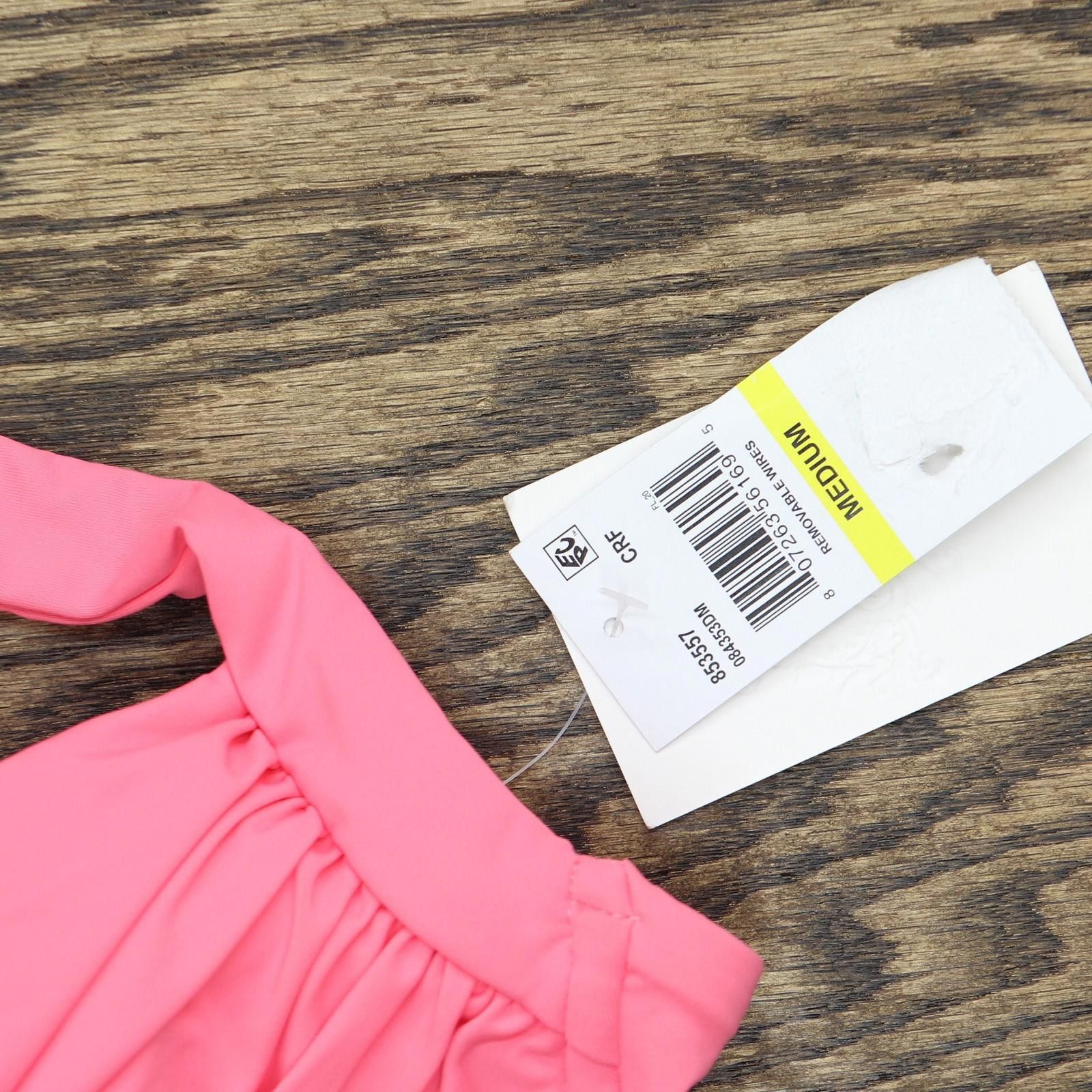 Other Nwt Becca Shirred Bikini Swim Top 853557 Coral Reef Pink M Size ONE SIZE - 4 Thumbnail