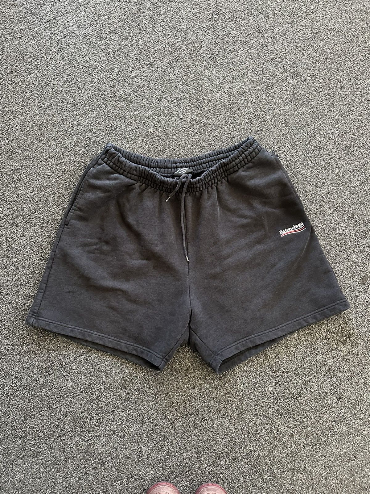 image of Balenciaga Political Campaign Shorts in Black, Men's (Size 35)