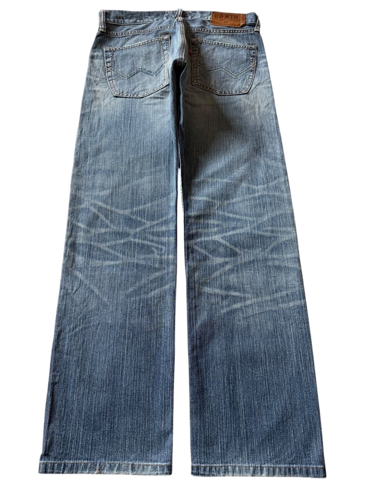 Edwin Exclusive Vintage Edwin XV Faded Wash Distressed Jeans Size US 31 - 2 Thumbnail