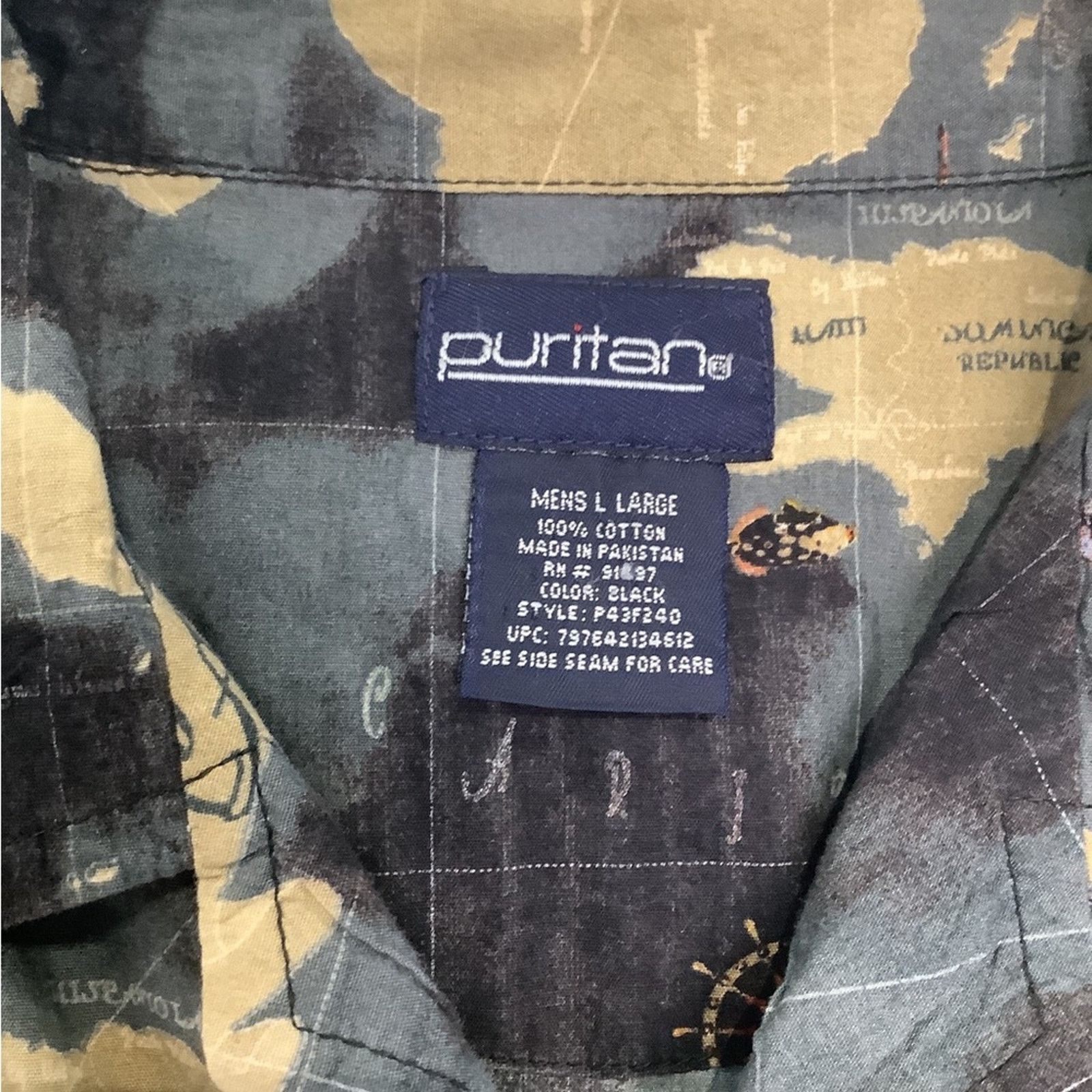 Puritan Puritan Caribbean Map Hawaiian shirt Size US L / EU 52-54 / 3 - 3 Thumbnail