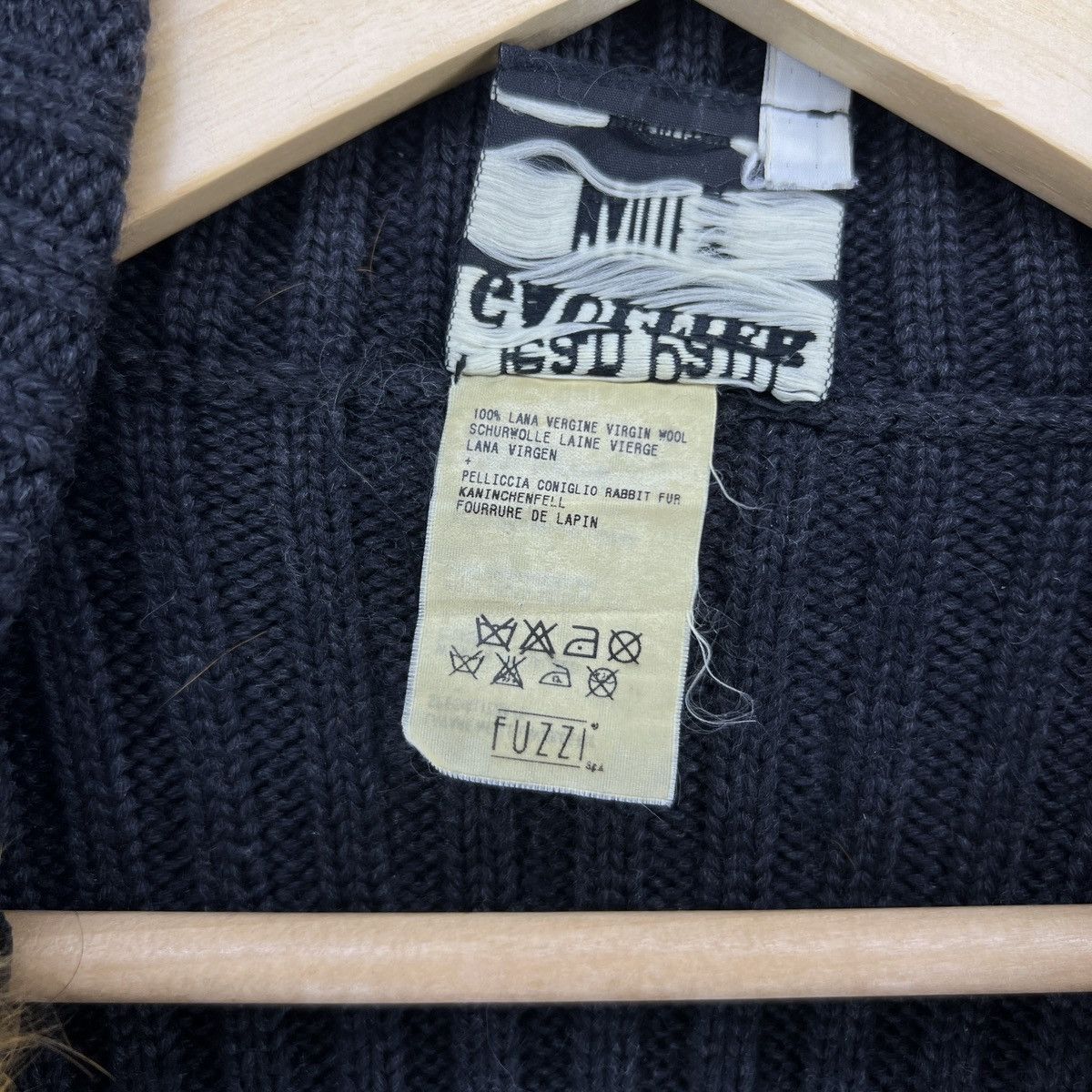 Jean Paul Gaultier Jean Paul Gaultier JPG Rabbit Fur Cardigan Knitwear Black Size M / US 6-8 / IT 42-44 - 6 Thumbnail