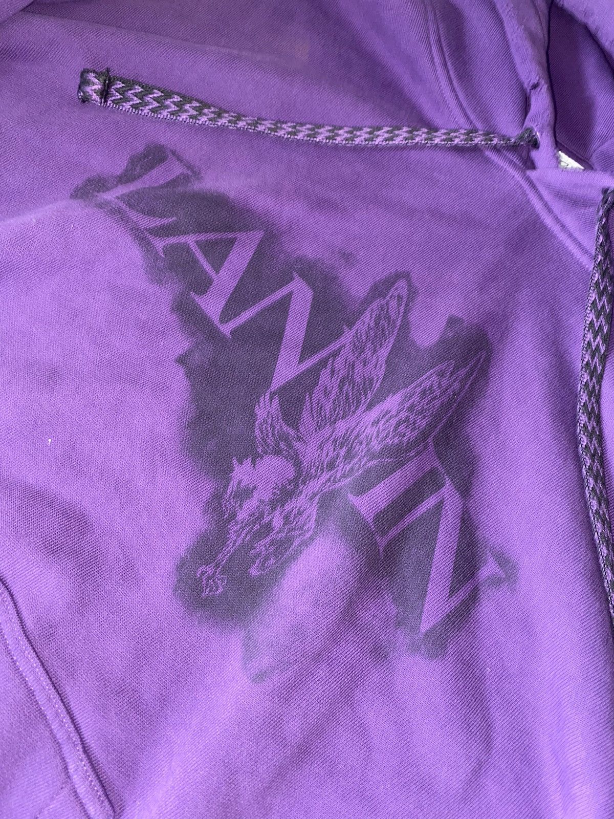 Future × Lanvin Distressed Purple Lanvin X Future Eagle Hoodie Purple/Black Size US M / EU 48-50 / 2 - 2 Thumbnail