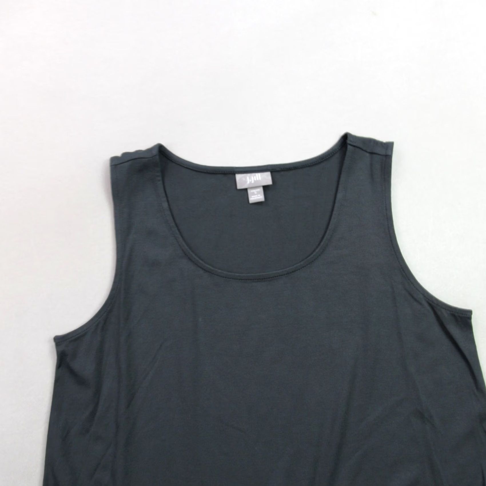 J. Jill J. Jill Dress Womens Small Sleeveless Lightweight Pullover Casual Gray Crew Neck Knit Long Dress Style: Slip Dress Size S / US 4 / IT 40 - 2 Thumbnail