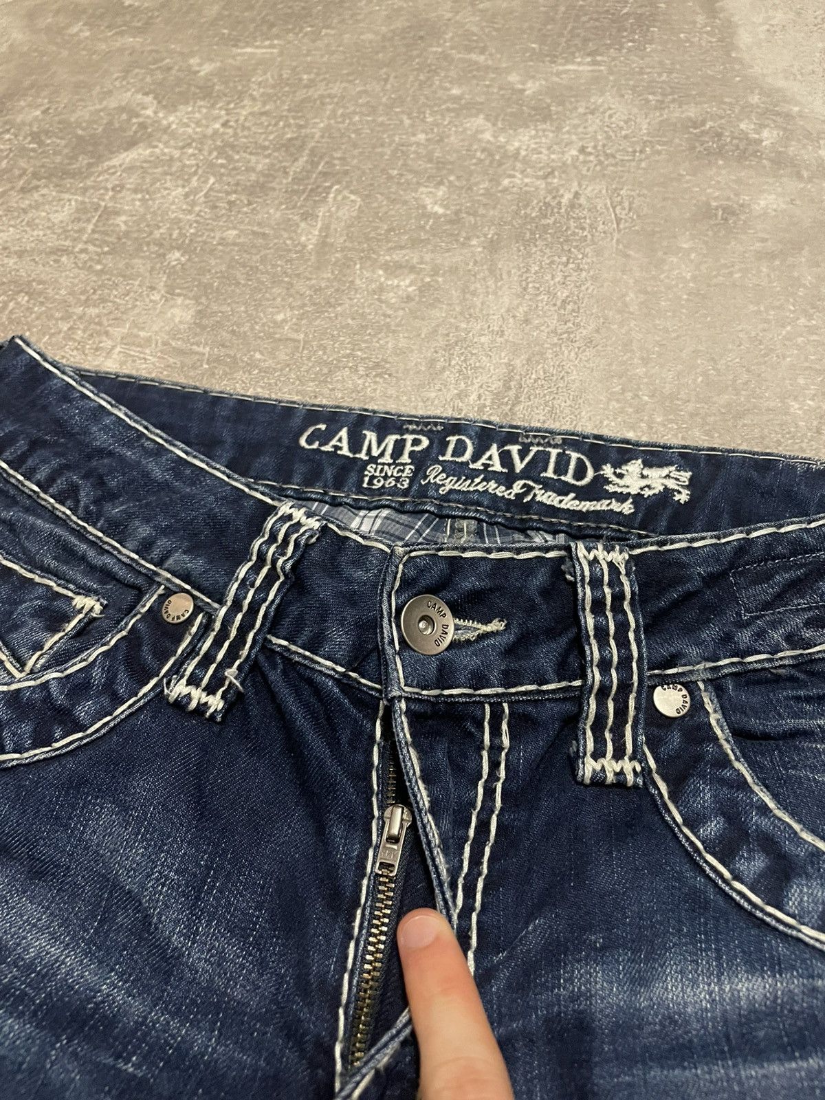 Camp David Vintage Camp David Regular Fit True Religion Style Jeans Y2K Size US 31 - 8 Thumbnail
