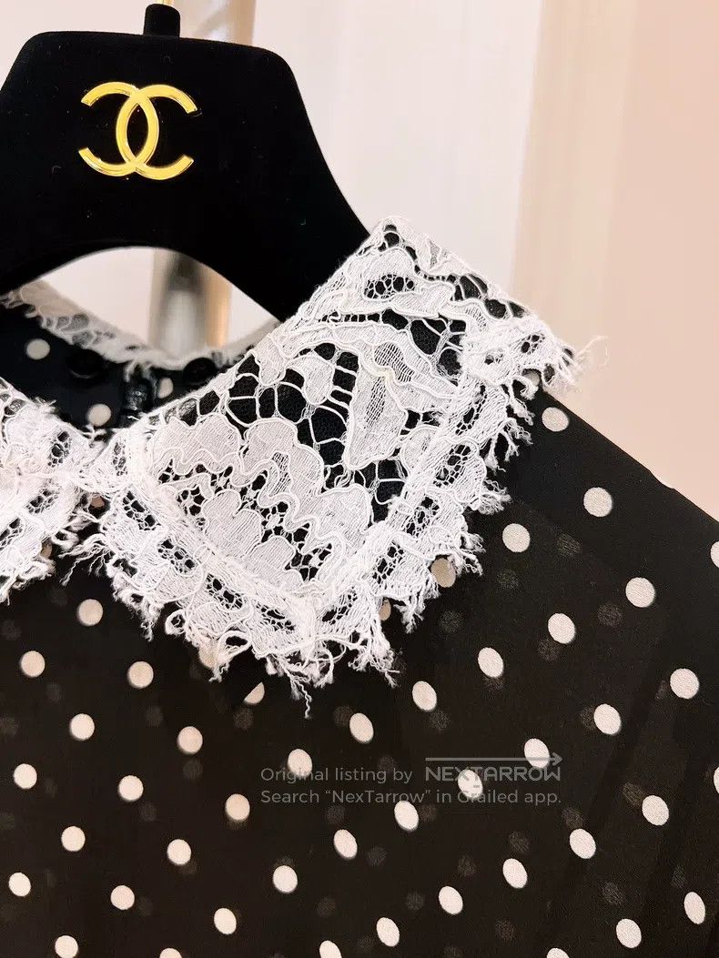 Valentino Valentino Black and white polka dot silk dress Size M / US 6-8 / IT 42-44 - 5 Thumbnail