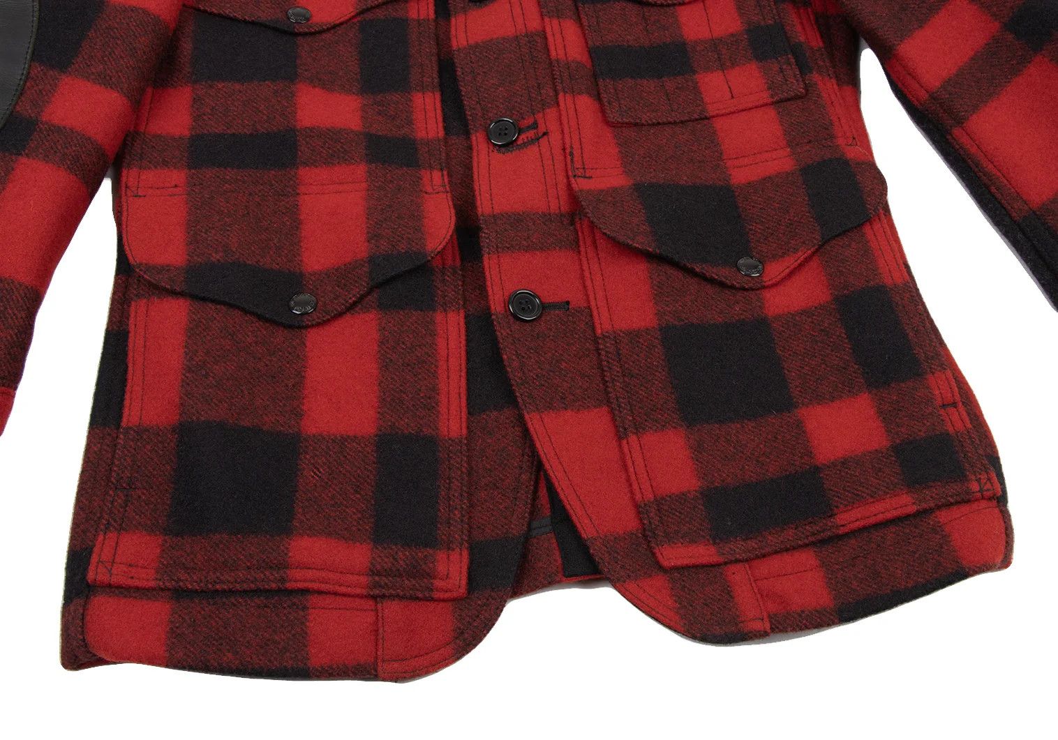 Junya Watanabe Checkered Leather Elbow Patch Jacket Red and Black Size US M / EU 48-50 / 2 - 9 Thumbnail