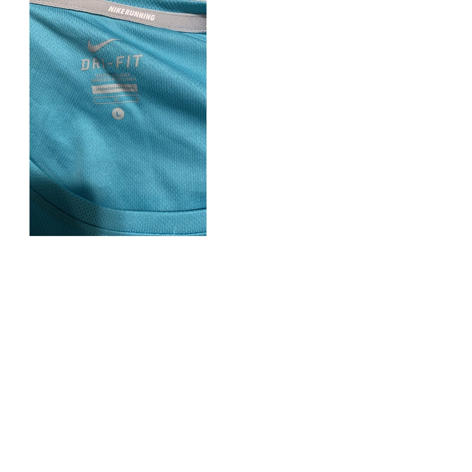 Nike Nike Running Dri-Fit Womens Blue Short Sleeve SZ L Activewear T-Shirt Size 36" / US 14 / IT 50 - 9 Thumbnail