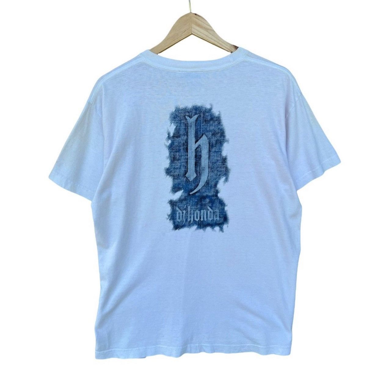 Japanese Brand × Vintage Dj Honda Big Logo White Tee Large Size US L / EU 52-54 / 3 - 1 Thumbnail