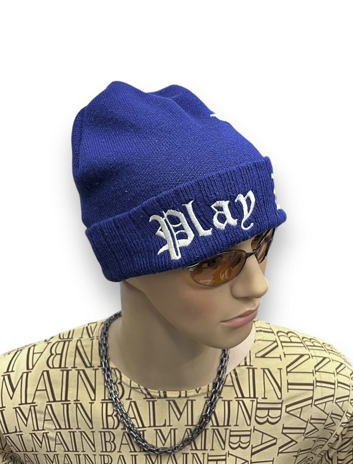 Playboy FYE 90’s PLAYBOY Classis Script Spell-Out Big Bunny Beanie💥 Size ONE SIZE - 4 Thumbnail