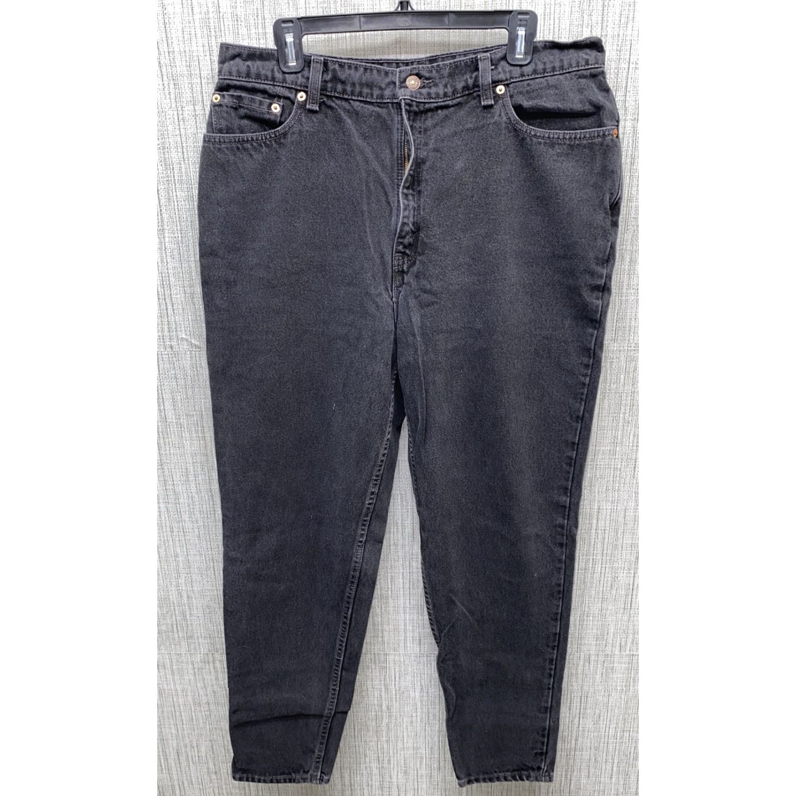 Levi's VINTAGE Levi’s 550 Jeans Womens Black USA Made Relaxed Tapered Size 18 Size 40" / US 18 - 2 Thumbnail
