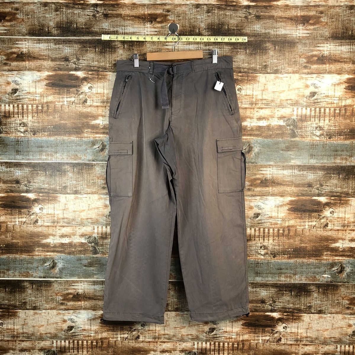 Marks & Spencer Mark & Spencer Brown faded Cargo Multipocket Pants #A2545 Size US 31 - 1 Thumbnail
