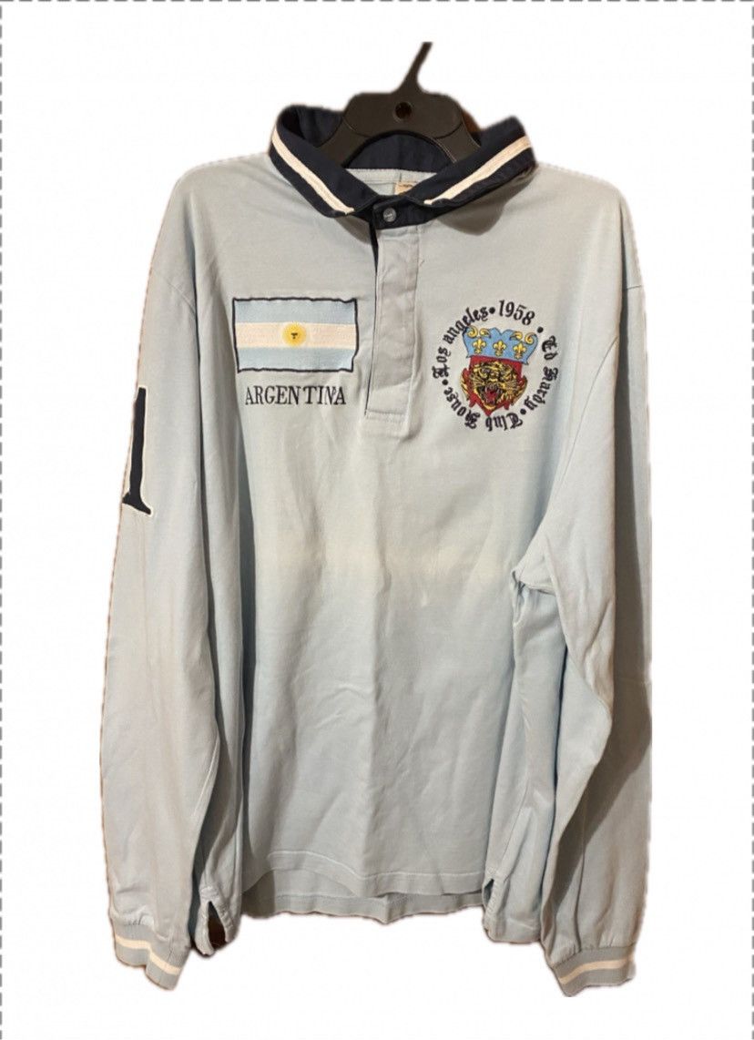Ed Hardy Vintage Ed Hardy Argentina Rugby Style Jersey Polo Size US XXL / EU 58 / 5 - 2 Thumbnail