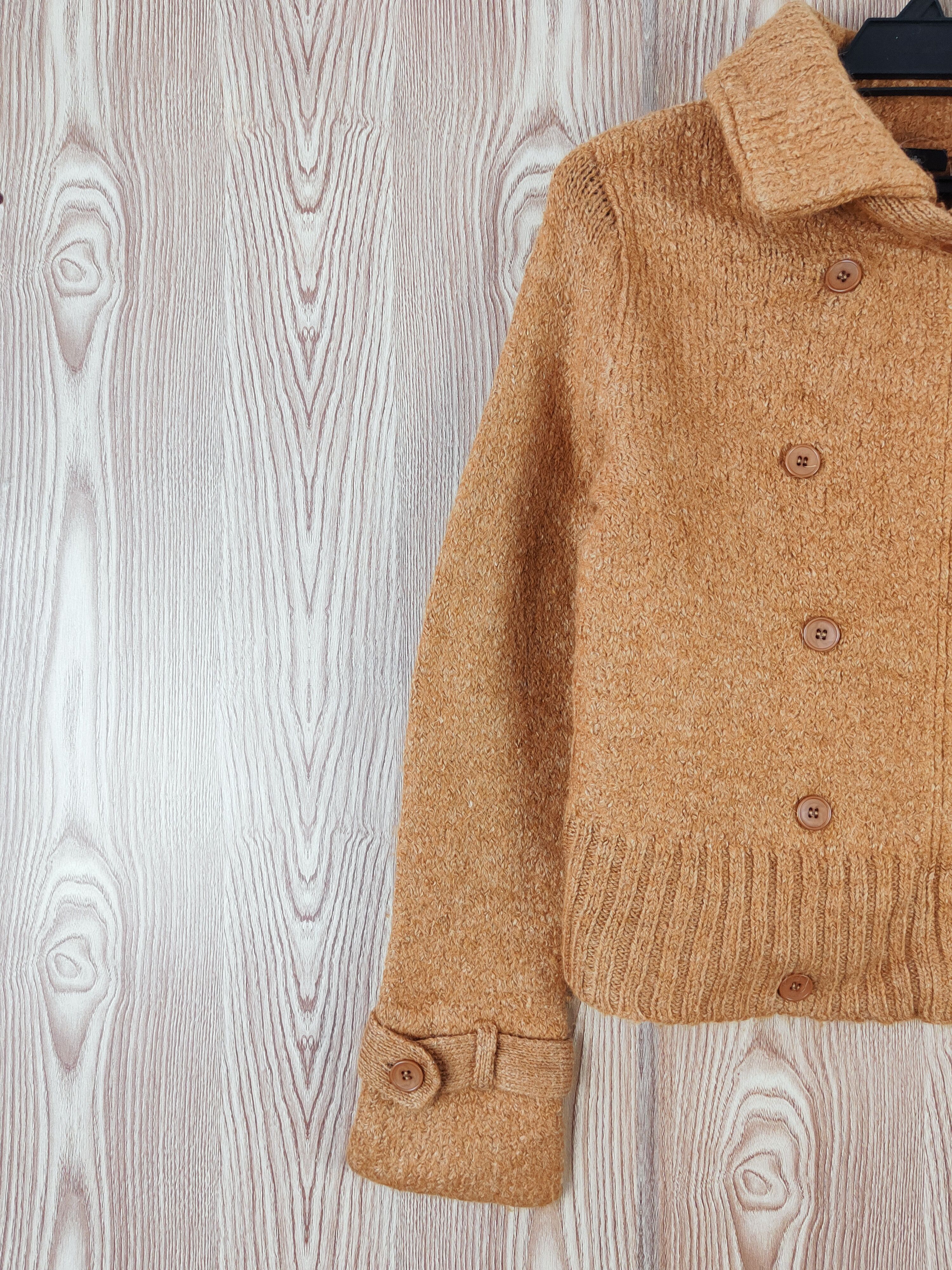 Japanese Brand Allureville Brown Knitwear Crop Top Jackets #W738 Size S / US 4 / IT 40 - 3 Thumbnail