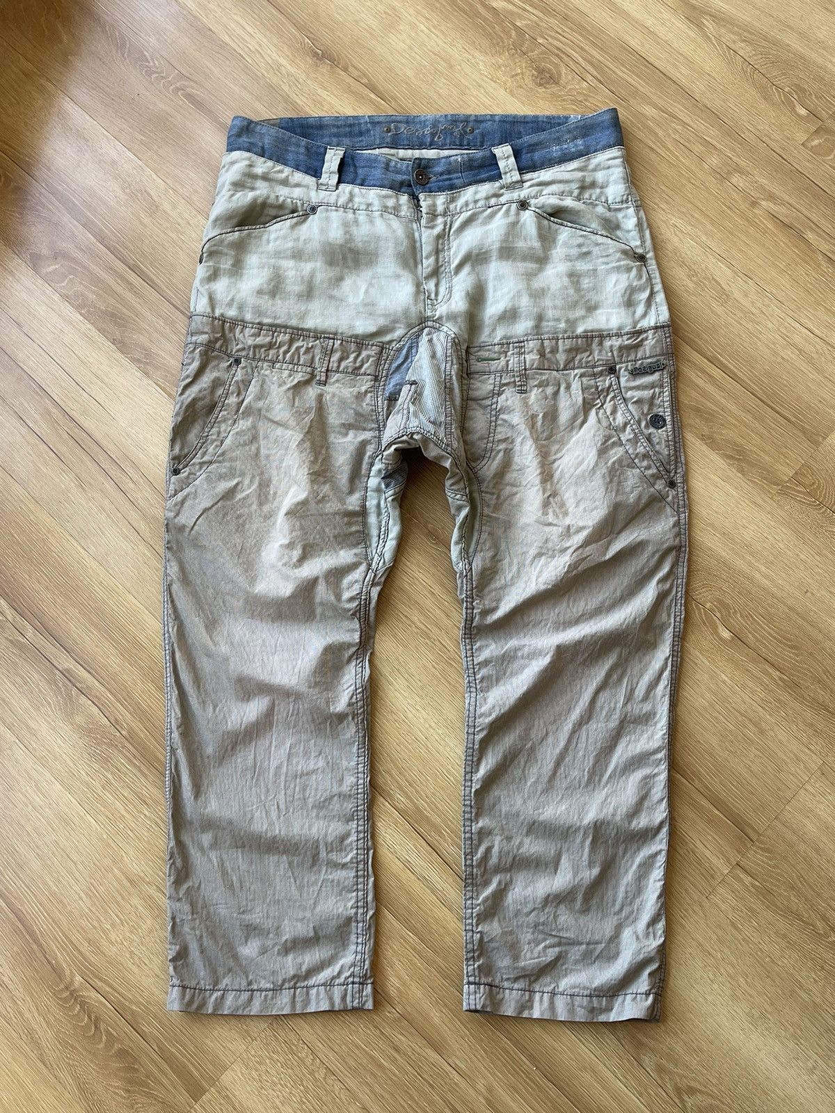 Desigual Desigual Multi-Pocket Patchwork Linen Blend Pants Size 46 Size US 38 / EU 54 - 2 Thumbnail