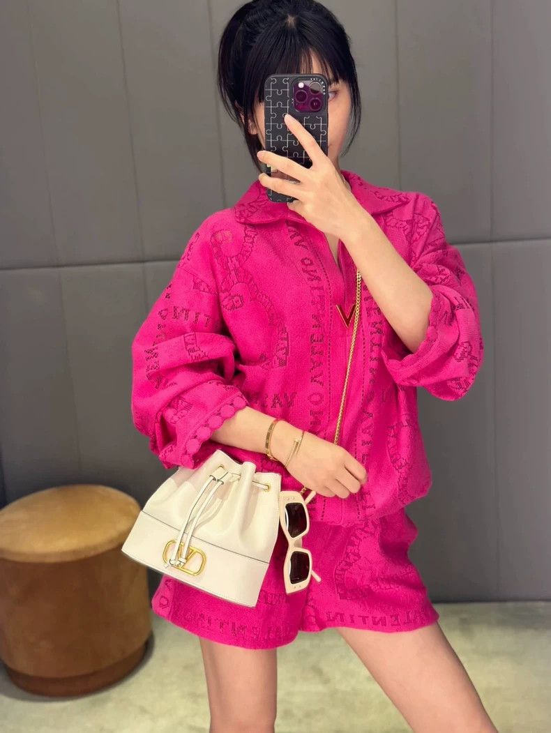 Valentino Valentino Pink long-sleeved top dress Size M / US 6-8 / IT 42-44 - 9 Thumbnail