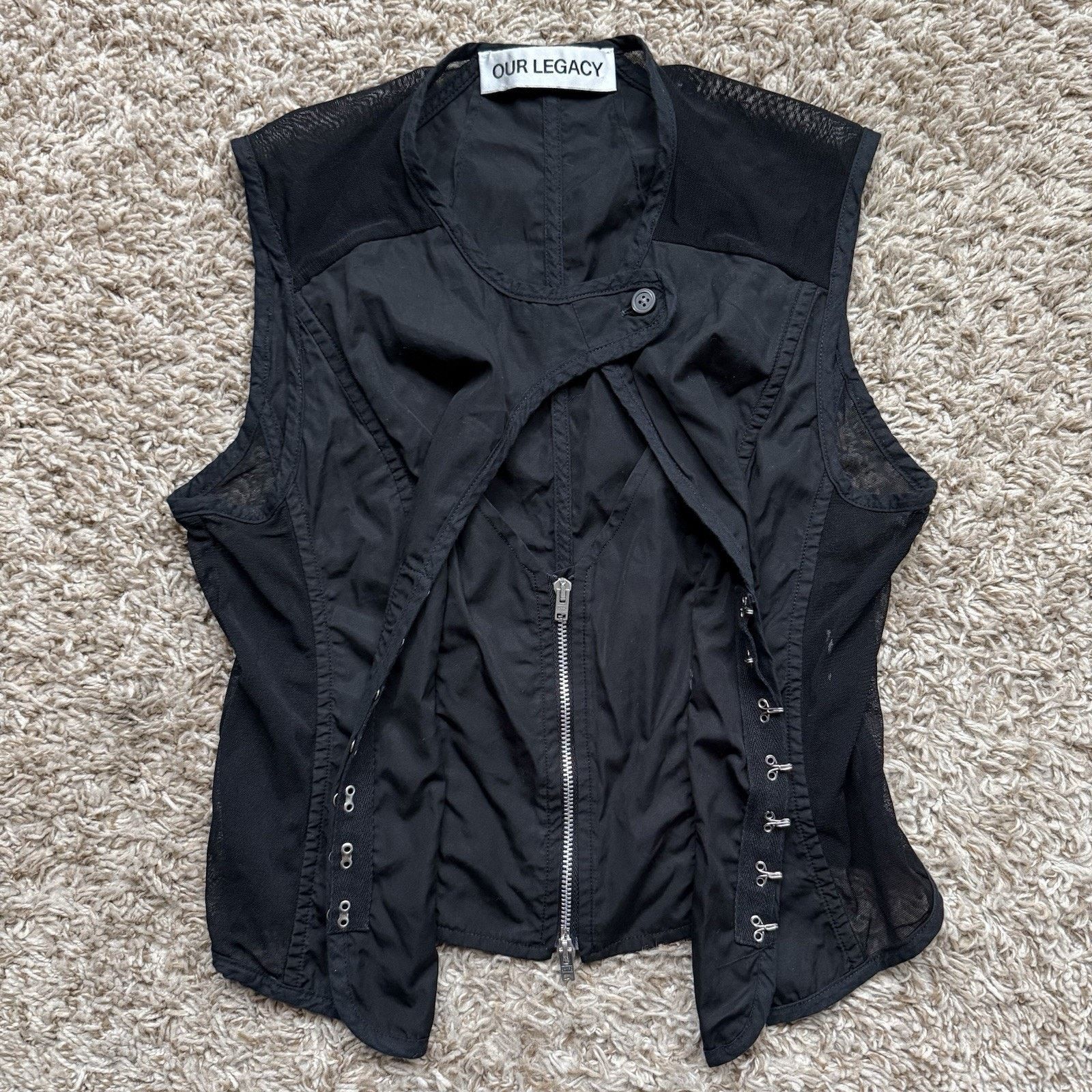 Our Legacy $420 Our Legacy Corset Vest Black All Day Poplin Size M Size M / US 6-8 / IT 42-44 - 2 Thumbnail