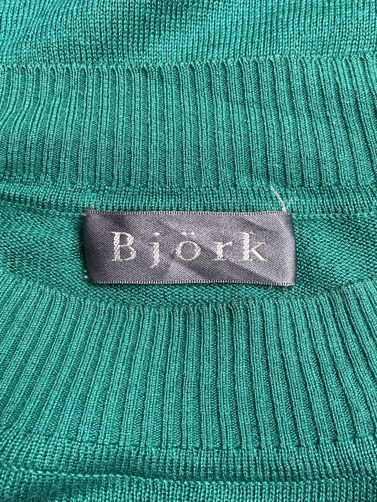 Band Tees × Designer × Japanese Brand BJORK Green Knit Sweater Size US XS / EU 42 / 0 - 11 Thumbnail