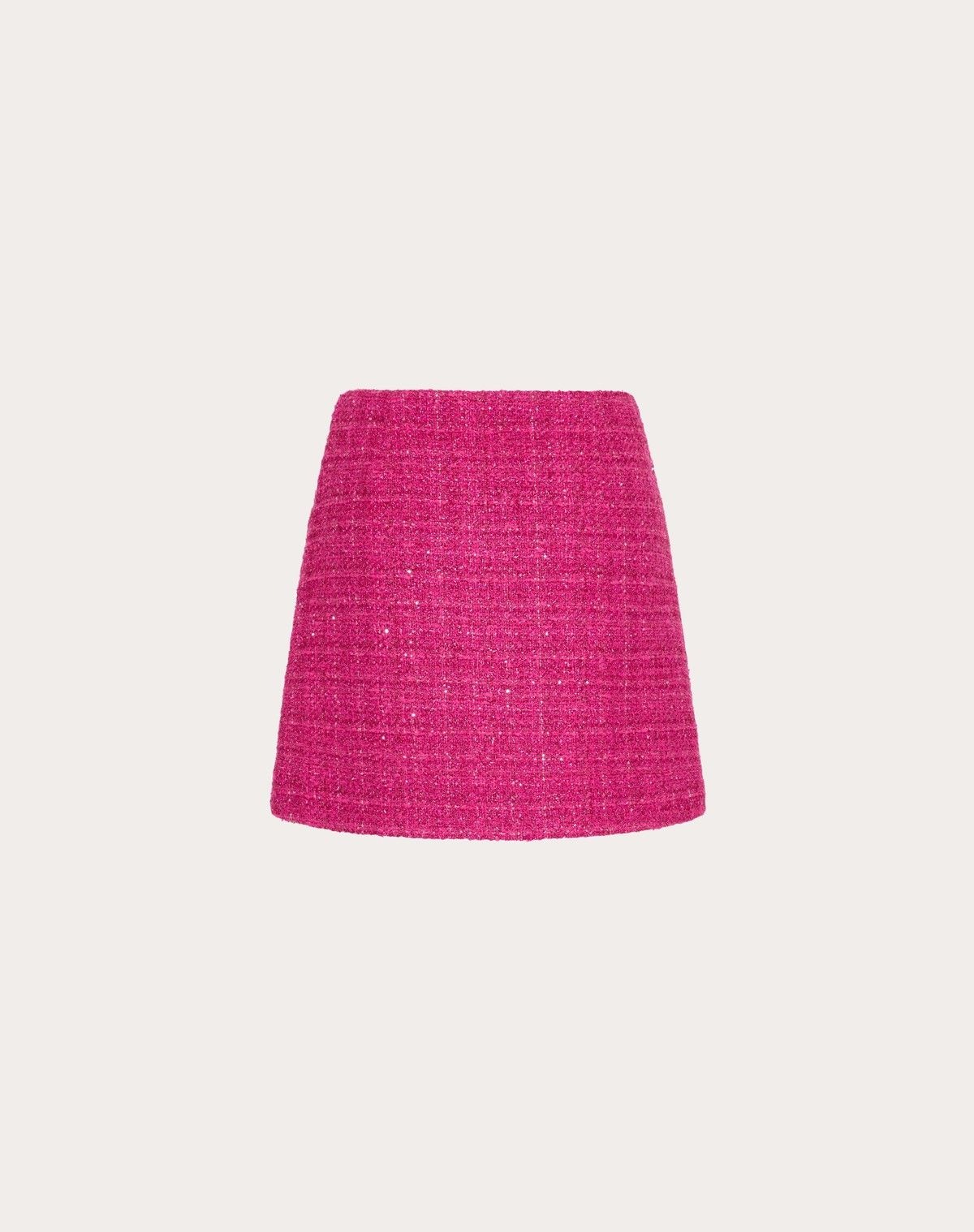 Valentino o1s1wg110525 Glaze Tweed Light Miniskirt in Pink Size 25" / US 0 / IT 36 - 2 Thumbnail
