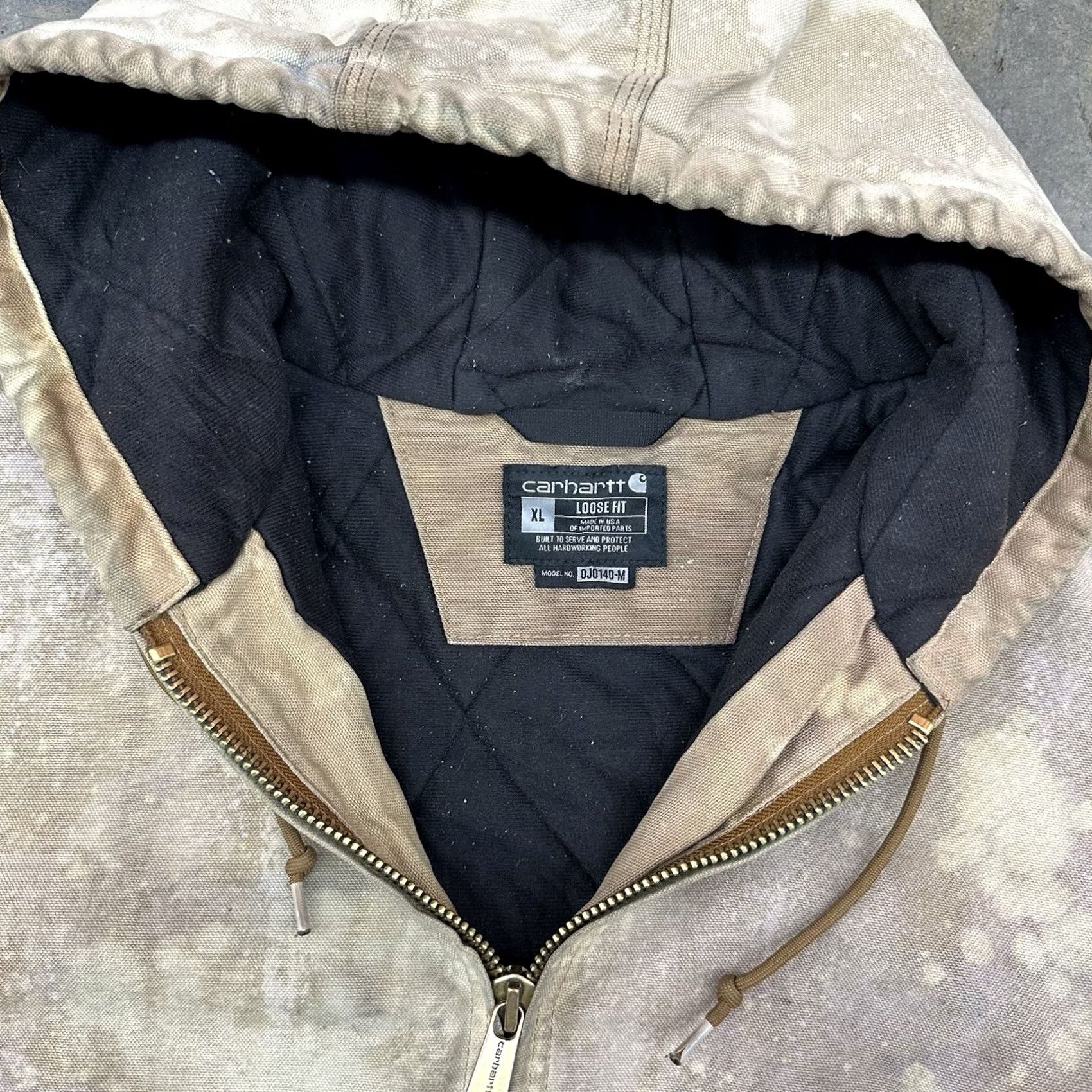 Carhartt Carhartt Work Wear J140 BRN Jacket Men's XL Insulted Loose Fit Zip Up Size US XL / EU 56 / 4 - 5 Thumbnail